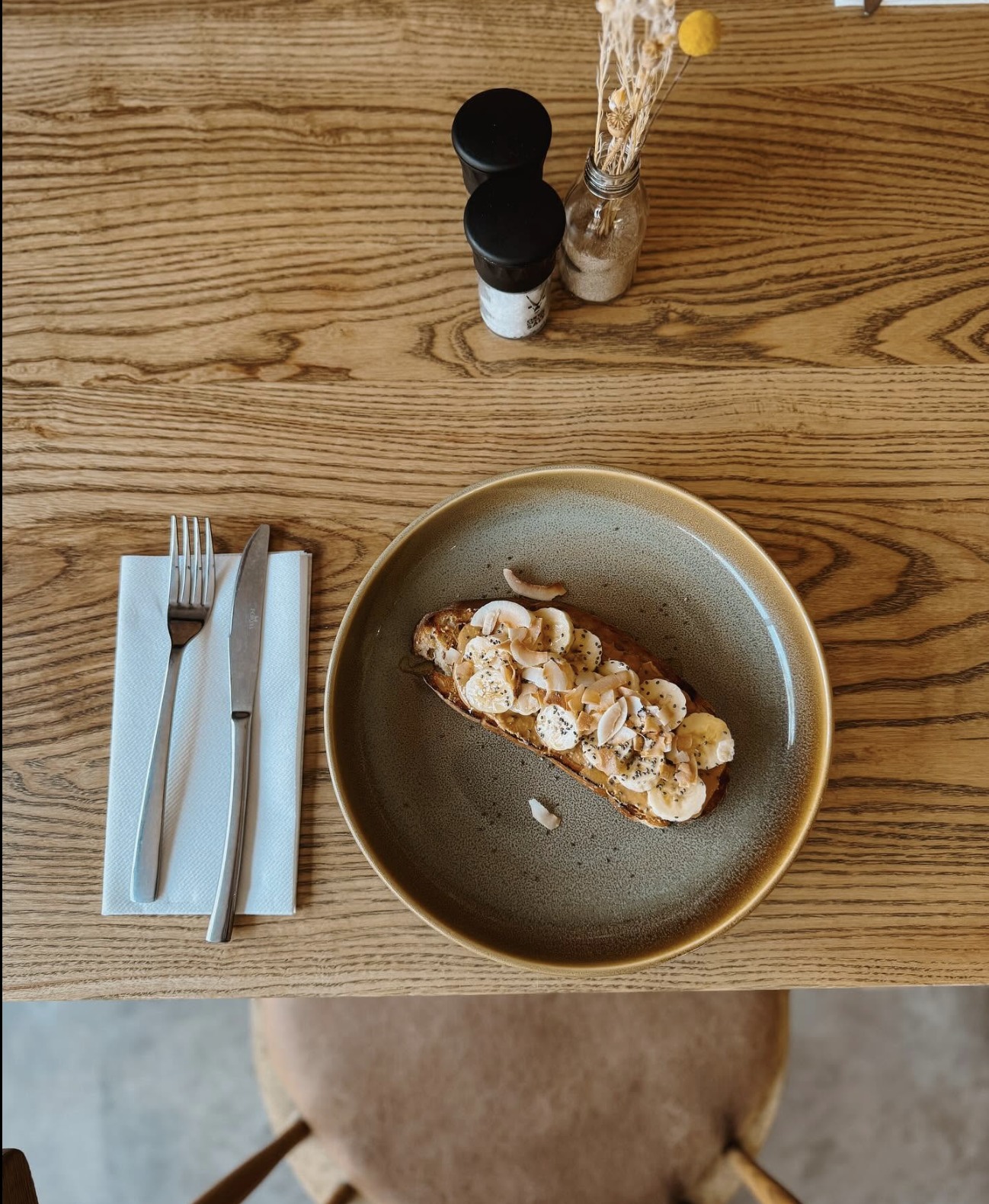 Peanut butter banana toast